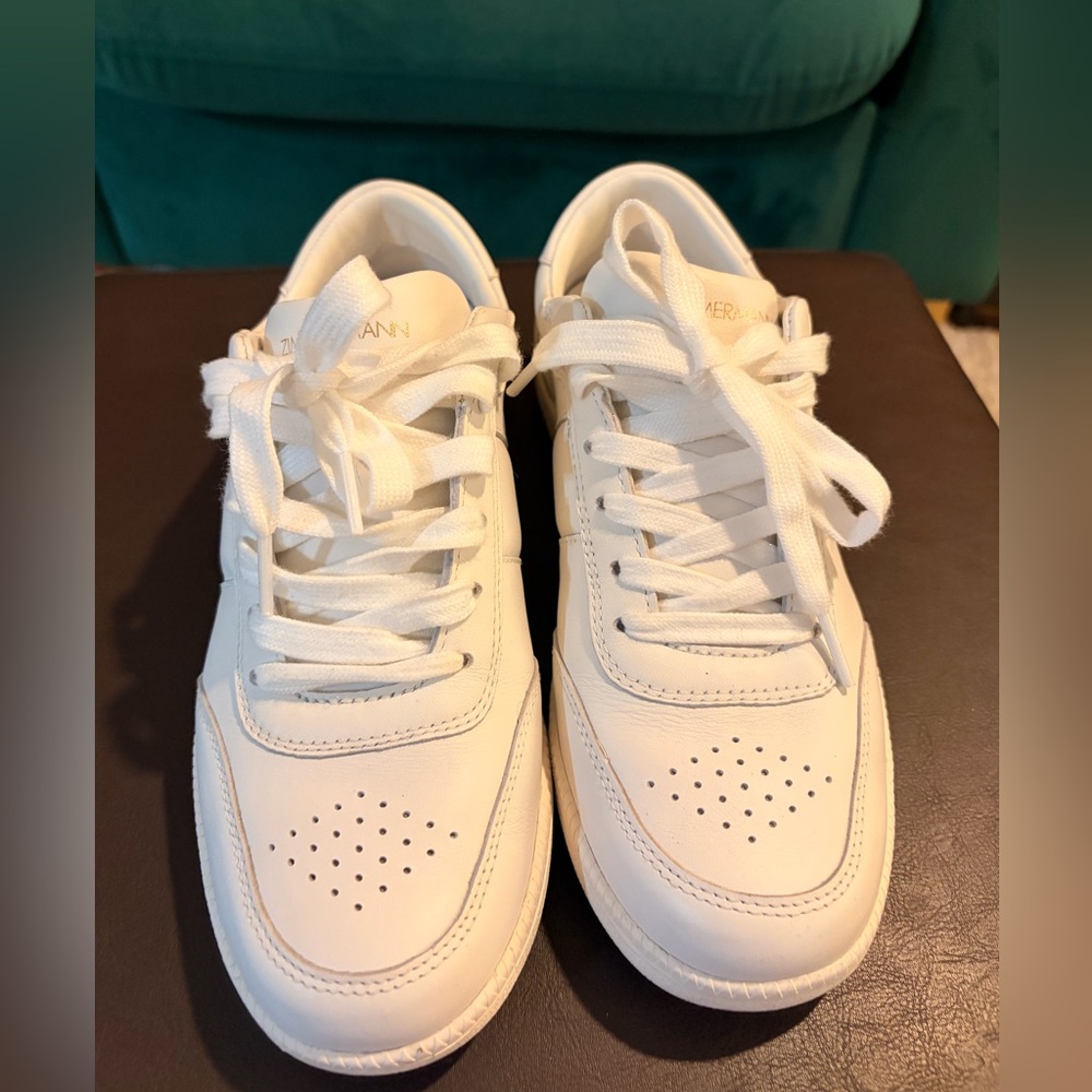 Zimmermann Cream Lace-Up Sneakers